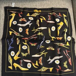 NEVER WORN - Salvatore Ferragamo Black Multicolor Scarf